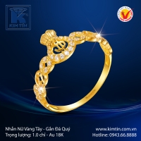 Nhẫn Nữ Vàng Màu 18K