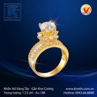 Nhẫn Nữ Vàng Màu 18K