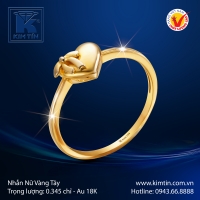Nhẫn Nữ Vàng Màu 18K