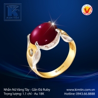 Nhẫn Nữ Vàng Màu 18K