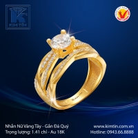 Nhẫn Nữ Vàng Màu 18K