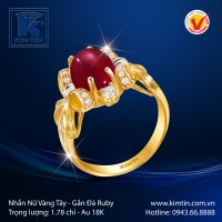 Nhẫn Nữ Vàng Màu 18K