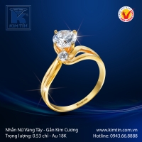Nhẫn Nữ Vàng Màu 18K
