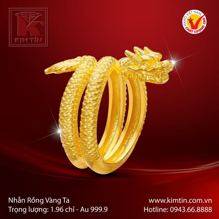 Nhẫn Rồng Vàng 24K