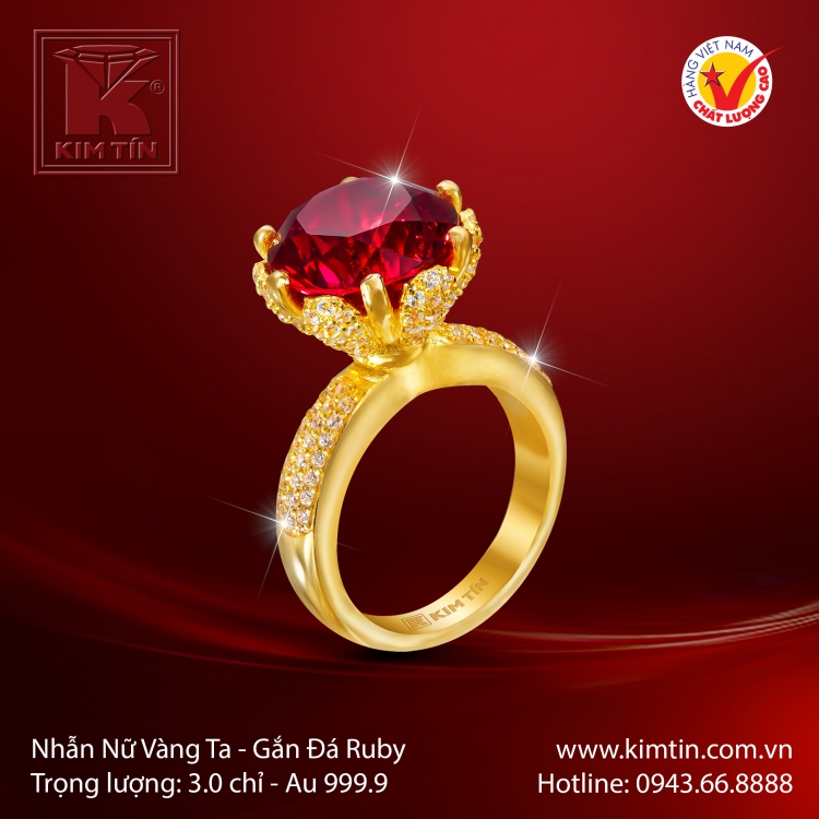 Nhẫn Nữ Vàng 24K