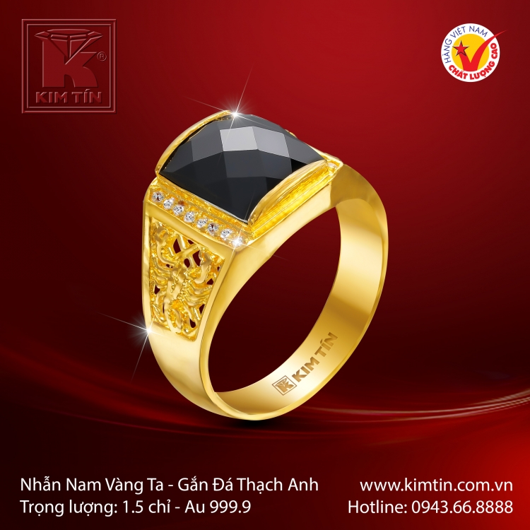 Nhẫn Nam Vàng 24K