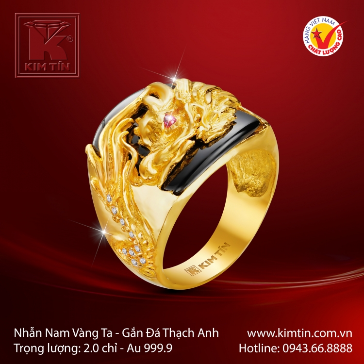 Nhẫn Nam Vàng 24K