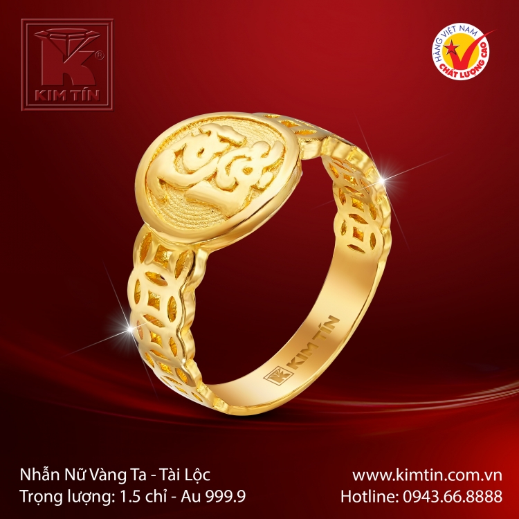 Nhẫn Nữ Vàng 24K