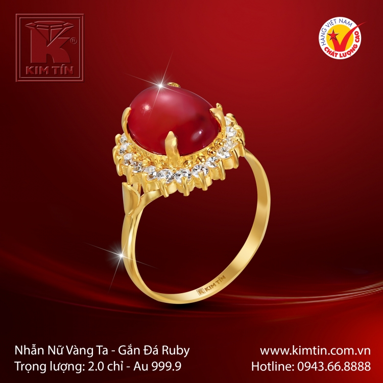 Nhẫn Nữ Vàng 24K