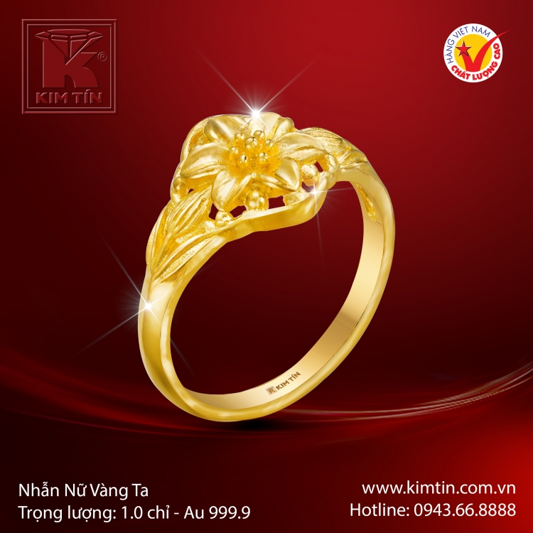 Nhẫn Nữ Vàng 24K