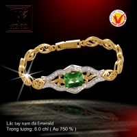 Lắc tay nạm đá Emerald