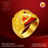 Nhẫn nam vàng 24K