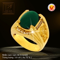 Nhẫn nam nạm đá Emerald