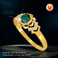 Vòng tay nạm đá Emerald