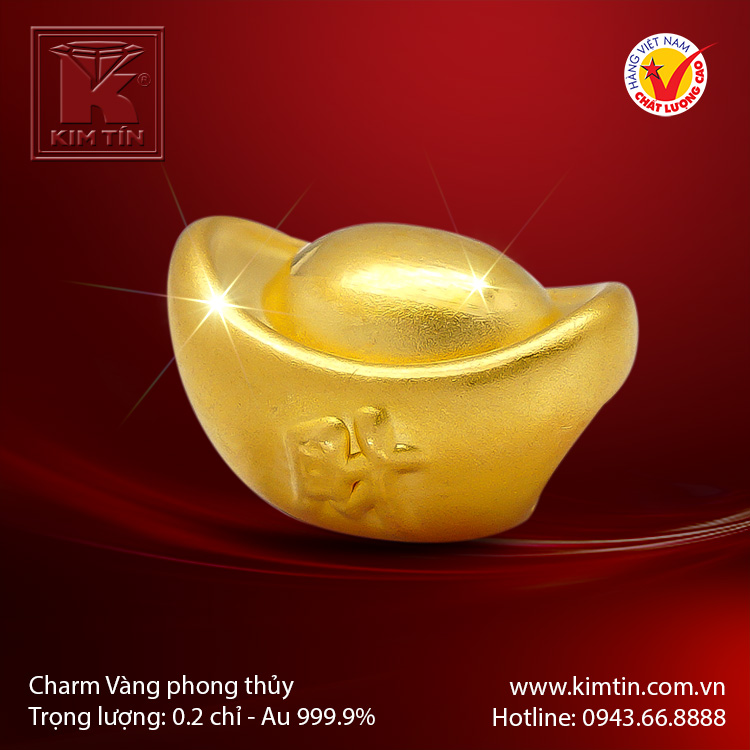 Charm vàng phong thủy