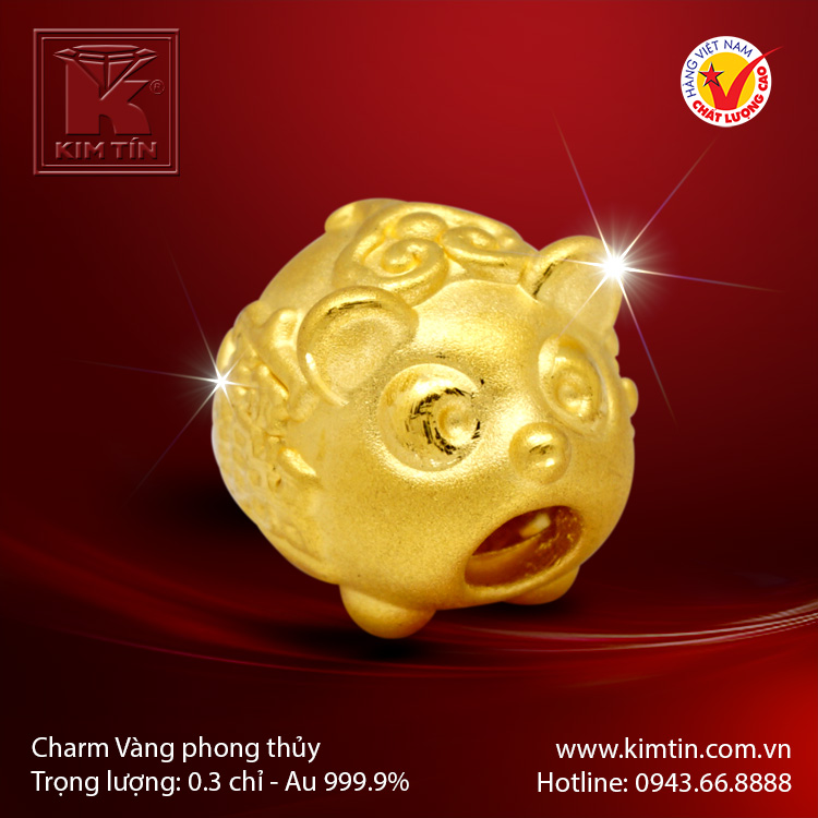 Charm vàng phong thủy