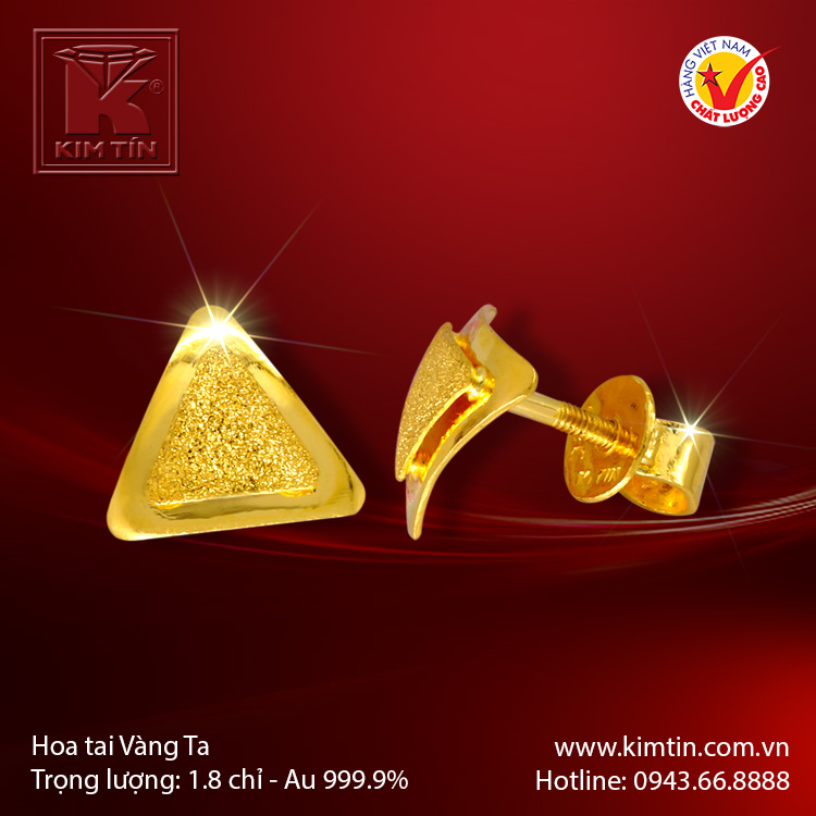 Hoa tai vàng 24k