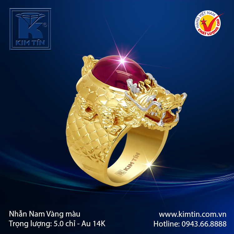 Nhẫn nam vàng 14k