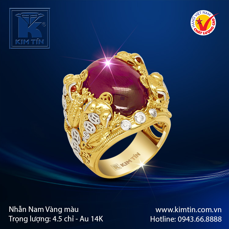 Nhẫn nam vàng 14k