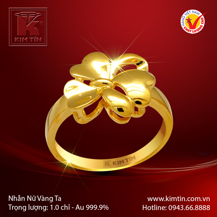 Nhẫn nữ vàng 24K