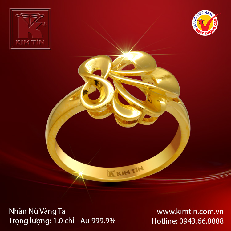 Nhẫn nữ vàng 24K