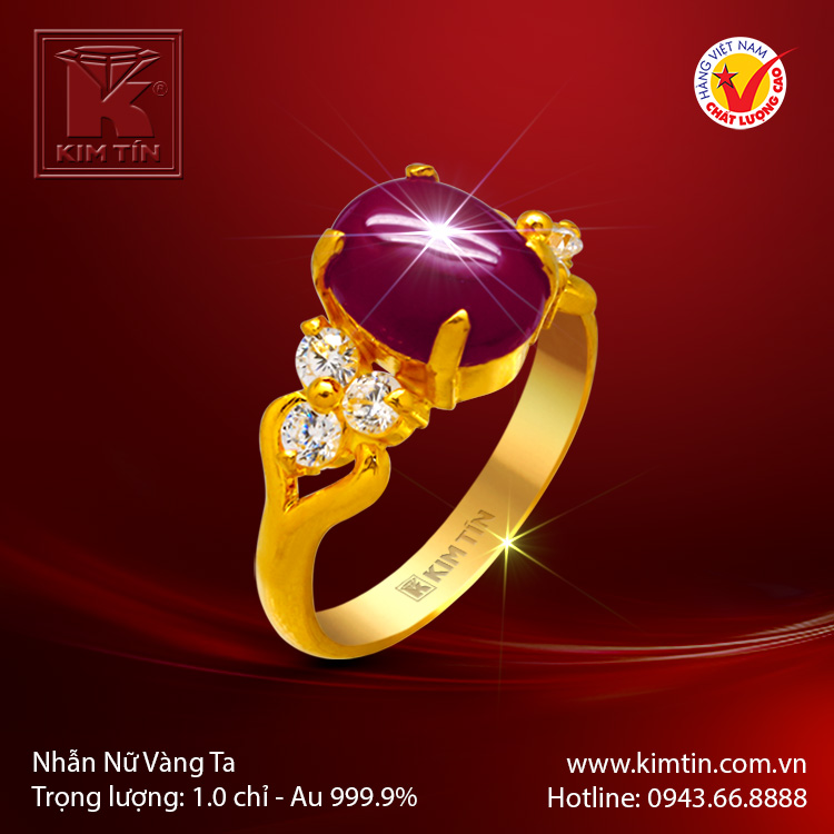 Nhẫn nữ vàng 24K