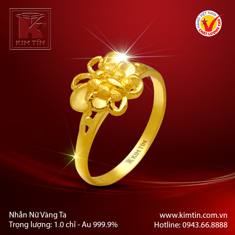 Nhẫn nữ vàng 24K