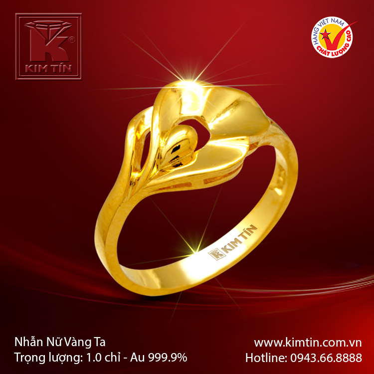 Nhẫn nữ vàng 24K