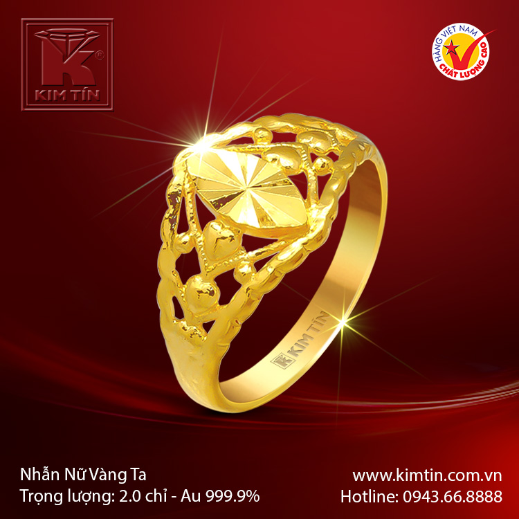 Nhẫn nữ vàng 24K