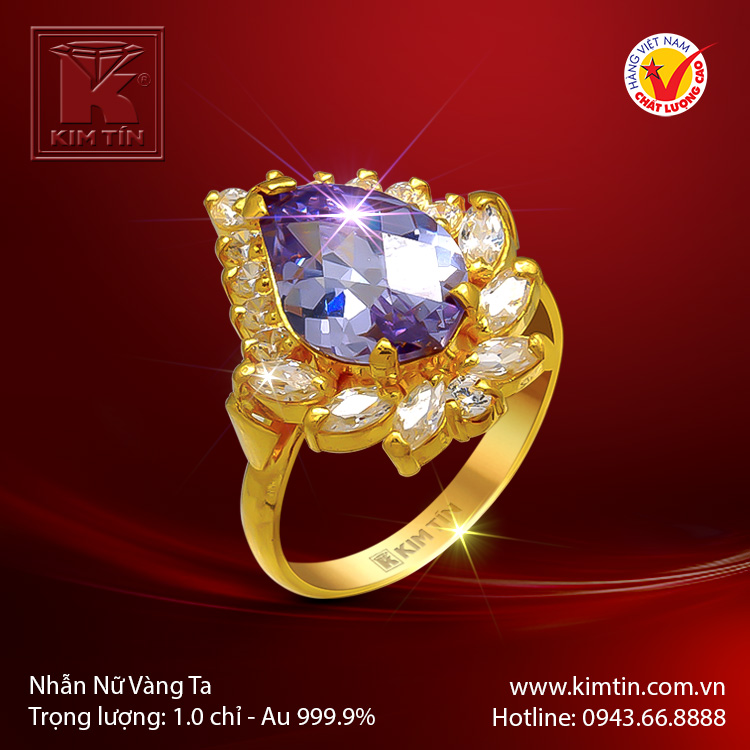 Nhẫn nữ vàng 24K