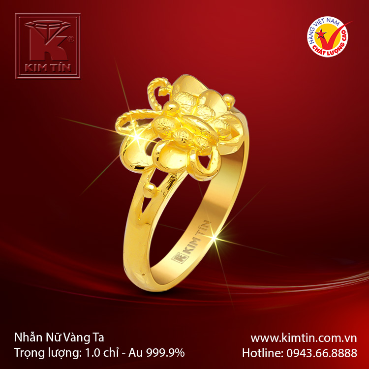 Nhẫn nữ vàng 24K