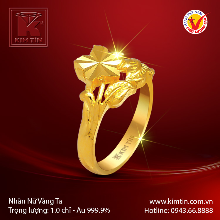 Nhẫn nữ vàng 24K