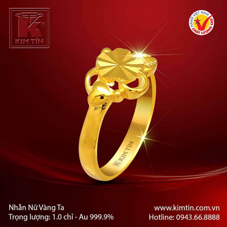 Nhẫn nữ vàng 24K