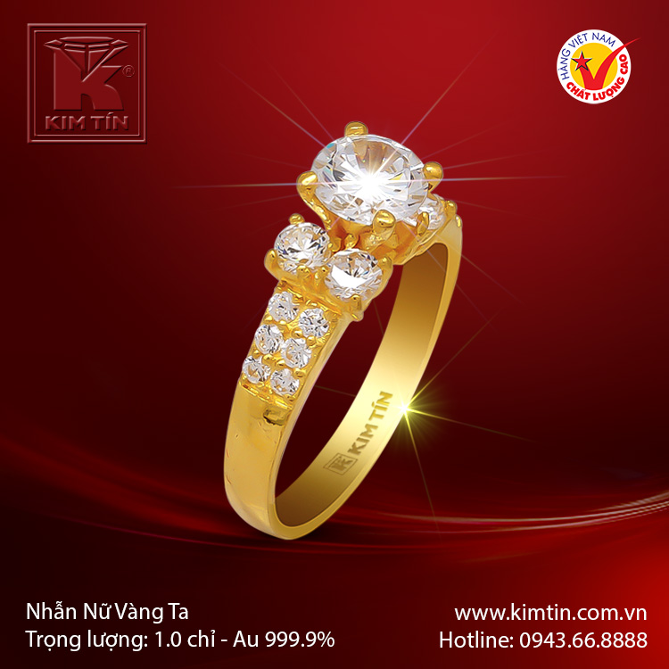 Nhẫn nữ vàng 24K