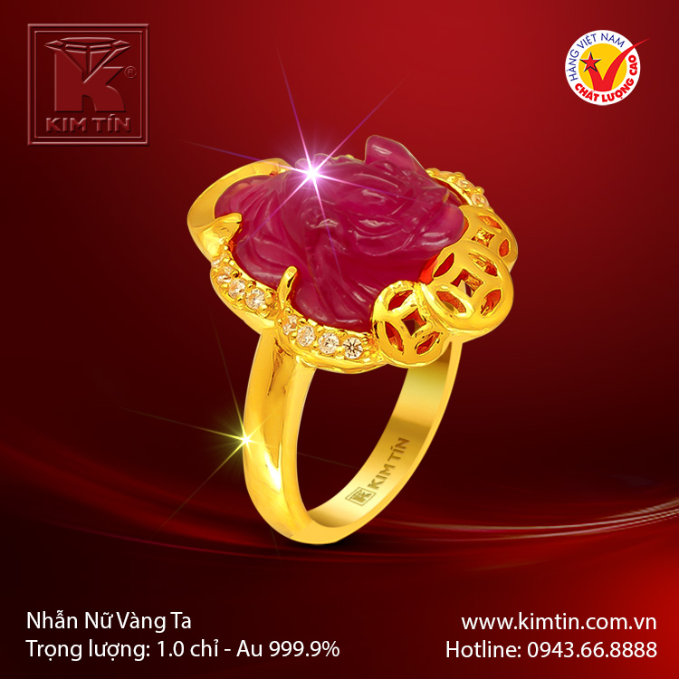 Nhẫn nữ vàng 24K