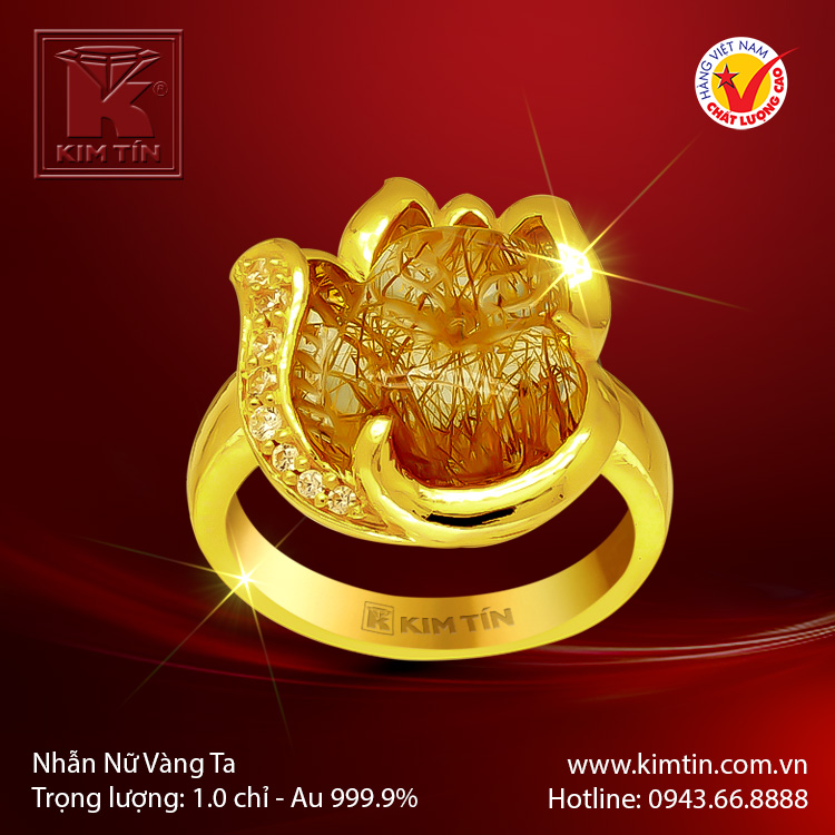 Nhẫn nữ vàng 24K